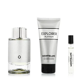 Montblanc Explorer Platinum Pacco regalo eau de parfum  100 ml + bagnoschiuma 100 ml + eau de parfum